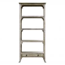  25661 - Uttermost Bridgely Aged White Etagere